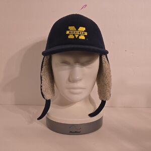 NCAA Michigan Wolverines Trapper Hat with Brim - Maize & Blue - OS